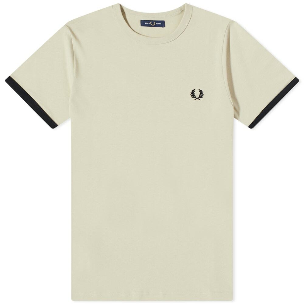Fred Perry Authentic Men's Ringer T-Shirt in Light Oyster Fred Perry ...