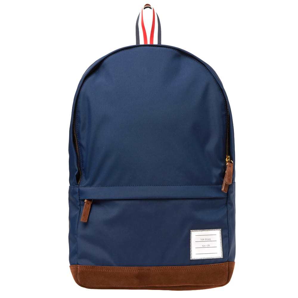 Thom Browne Nylon & Suede Backpack Blue Thom Browne