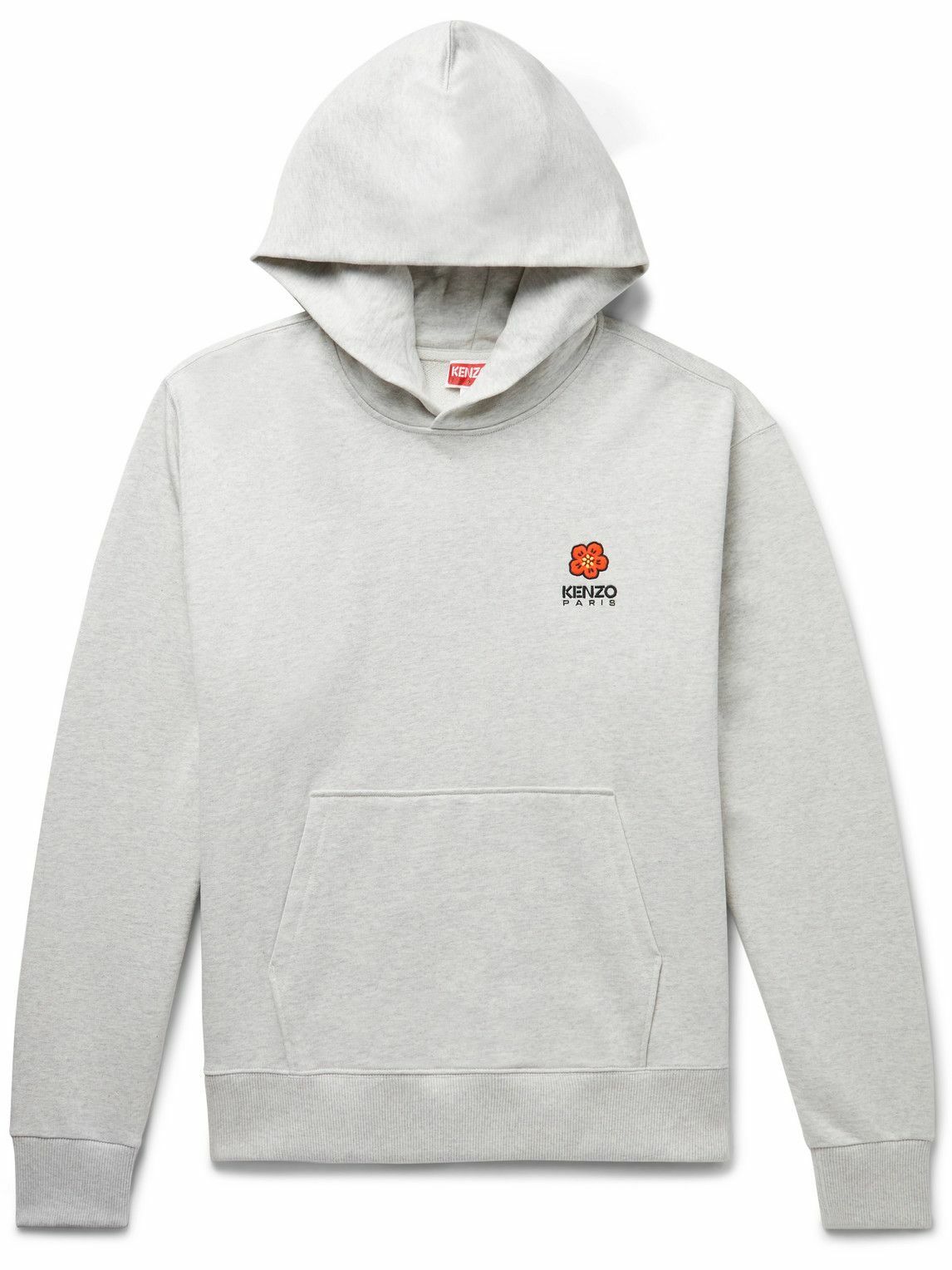 Kenzo Green Logo Print Cotton Blend Hoodie main image 1