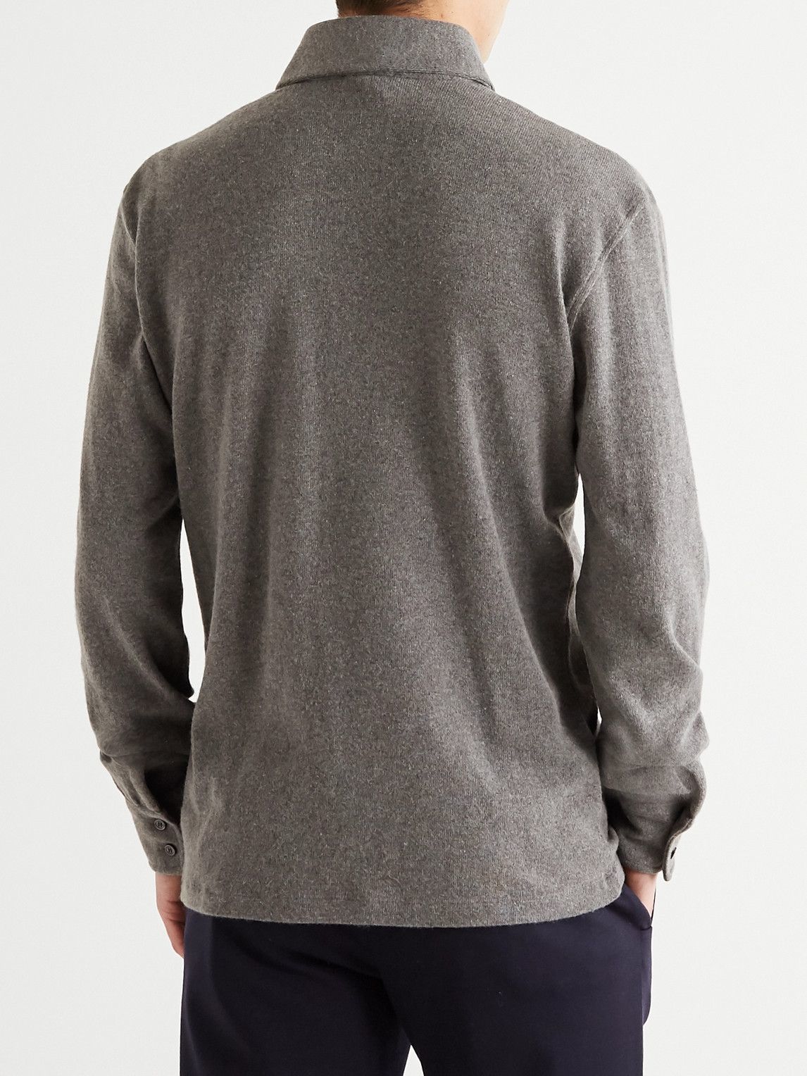 Tod's - Wool-Blend Polo Shirt - Gray Tod's