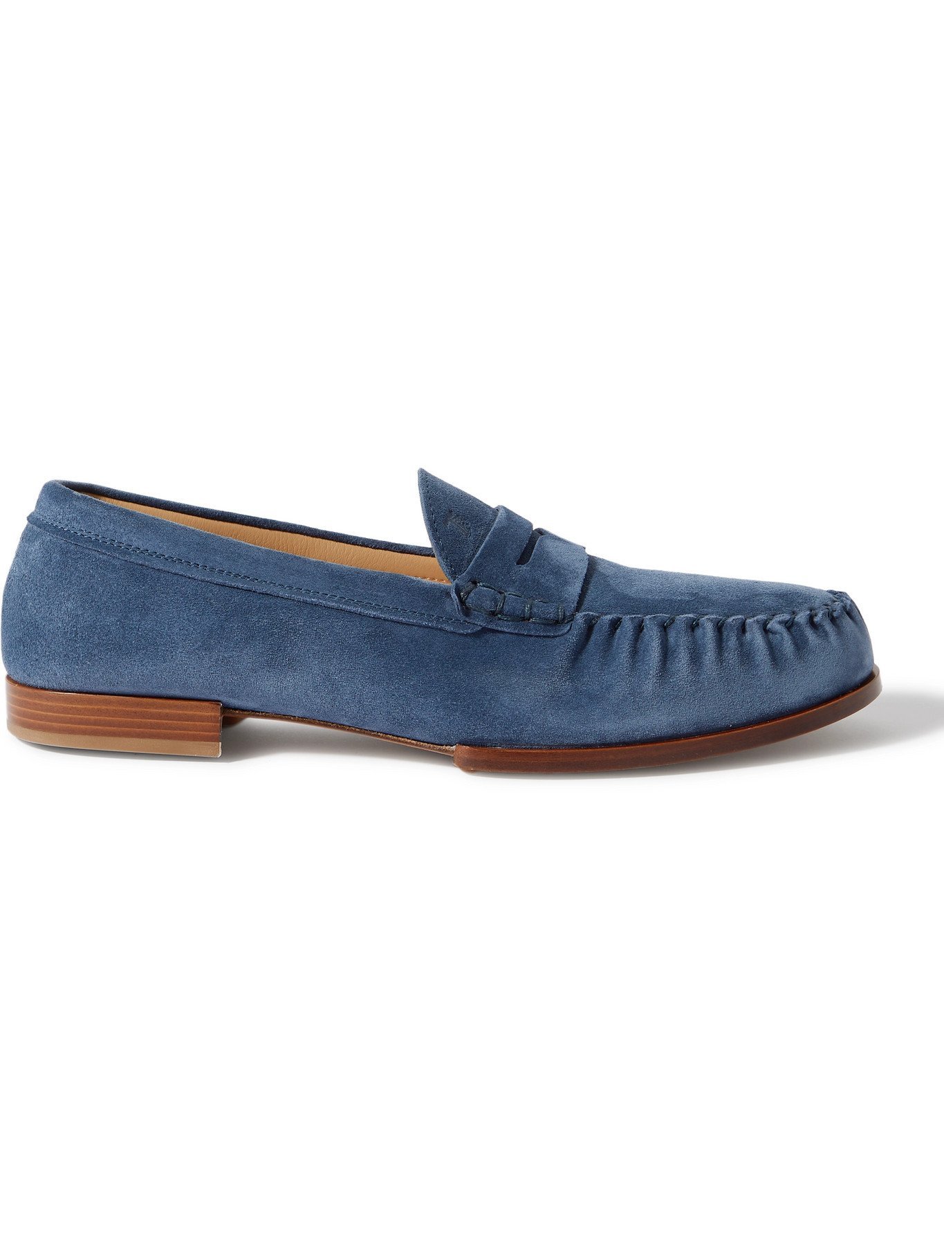 TOD'S - Suede Penny Loafers - Blue Tod's