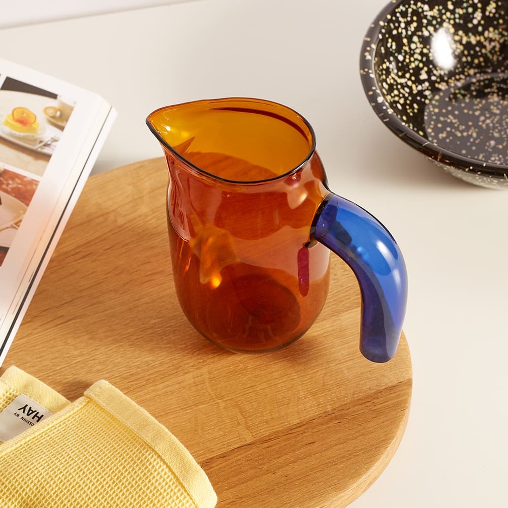 HAY Glass Jug in Amber HAY