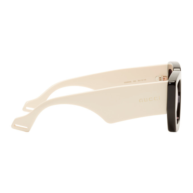 gucci white square sunglasses