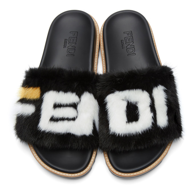 fendi slides fuzzy