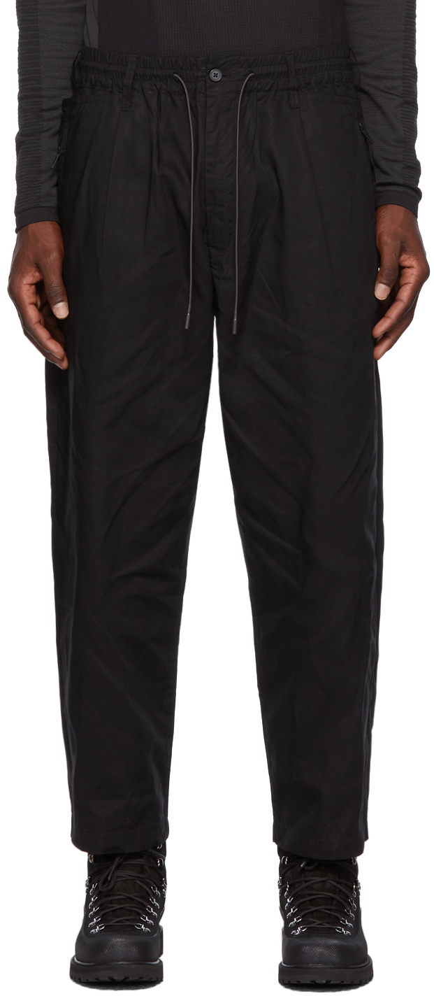 Y-3 Black Waxed RS Utility Trousers Y-3