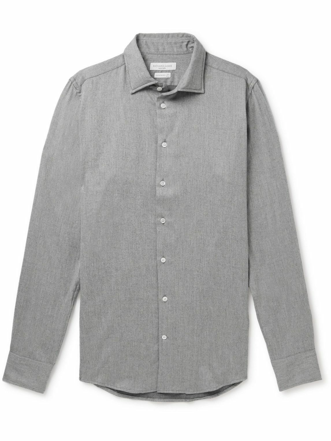 Richard James - Cotton-Flannel Shirt - Gray Richard James
