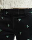 Brooks Brothers Women's Velvet Duck Embroidered Pants | Black