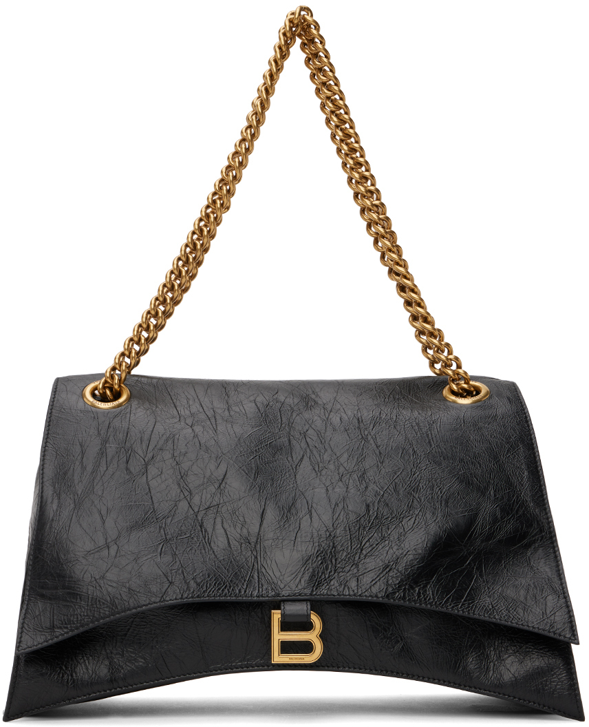 Balenciaga Black Large Crush Bag Balenciaga