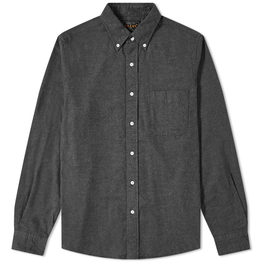 Beams Plus Button Down Shaggy Houndstooth Shirt Beams Plus