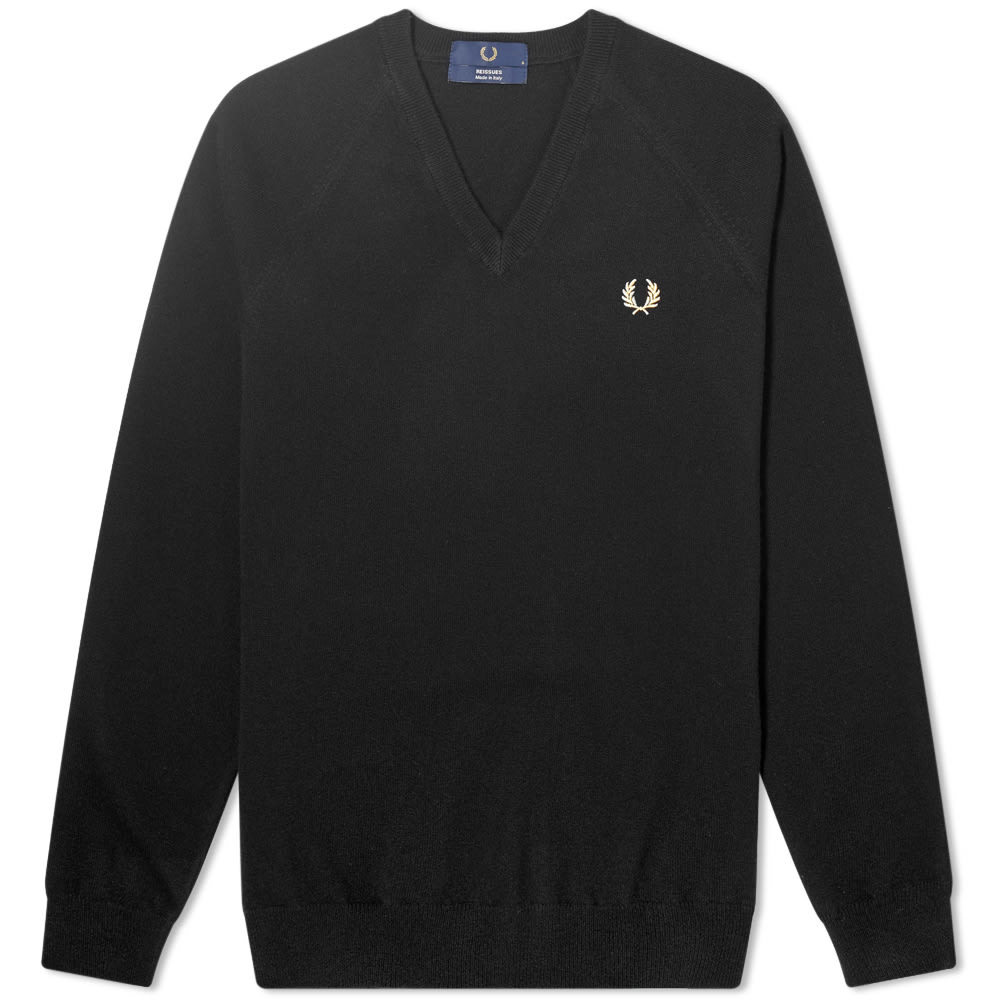 Fred Perry Reissues Lambswool V-Neck Jumper Fred Perry Laurel Wreath