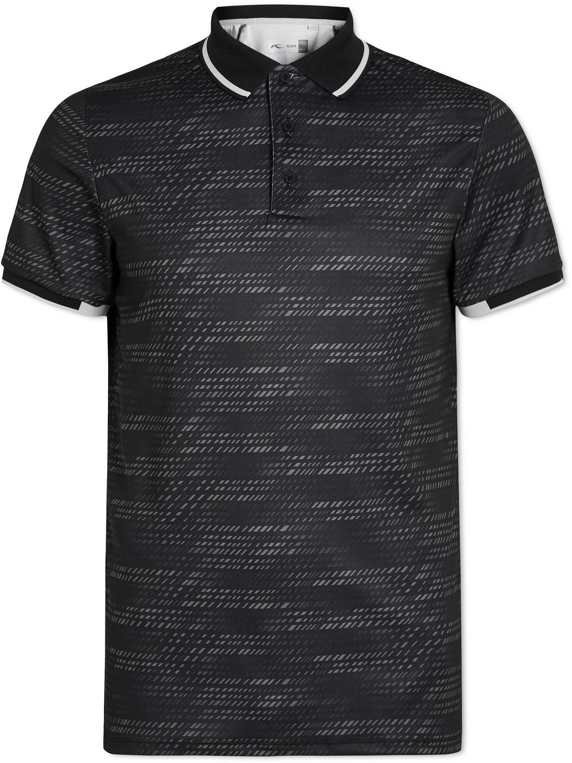 Kjus Golf - Printed Jersey Golf Polo Shirt - Black Kjus Golf