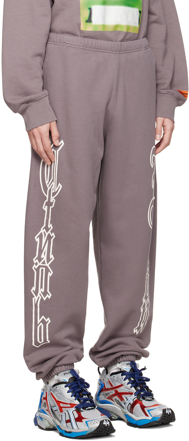 Heron Preston Purple Gothic Sweatpants Heron Preston