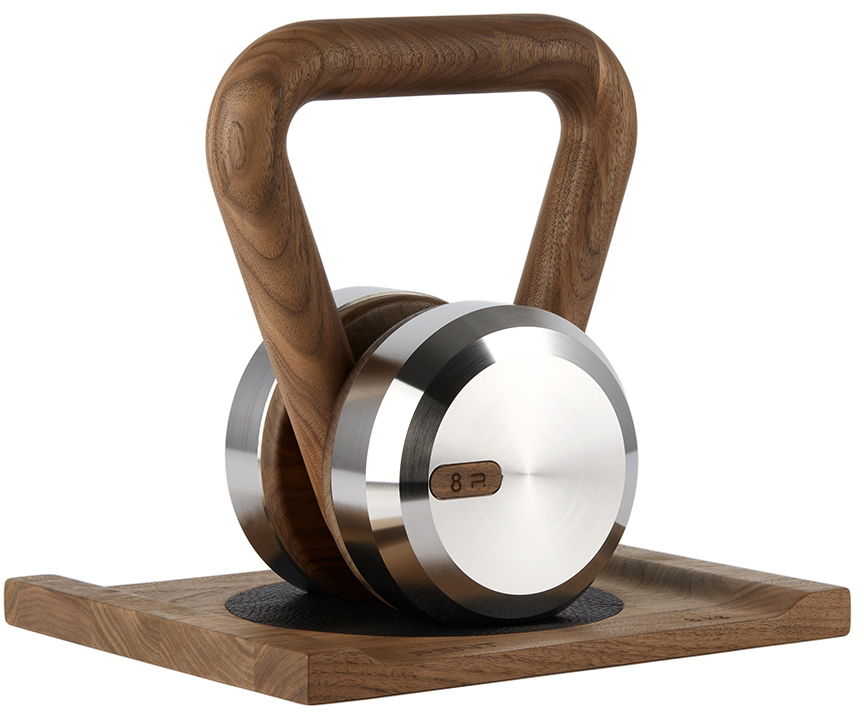 PENT. Walnut & Stainless Steel Lova Kettlebell, 8 kg