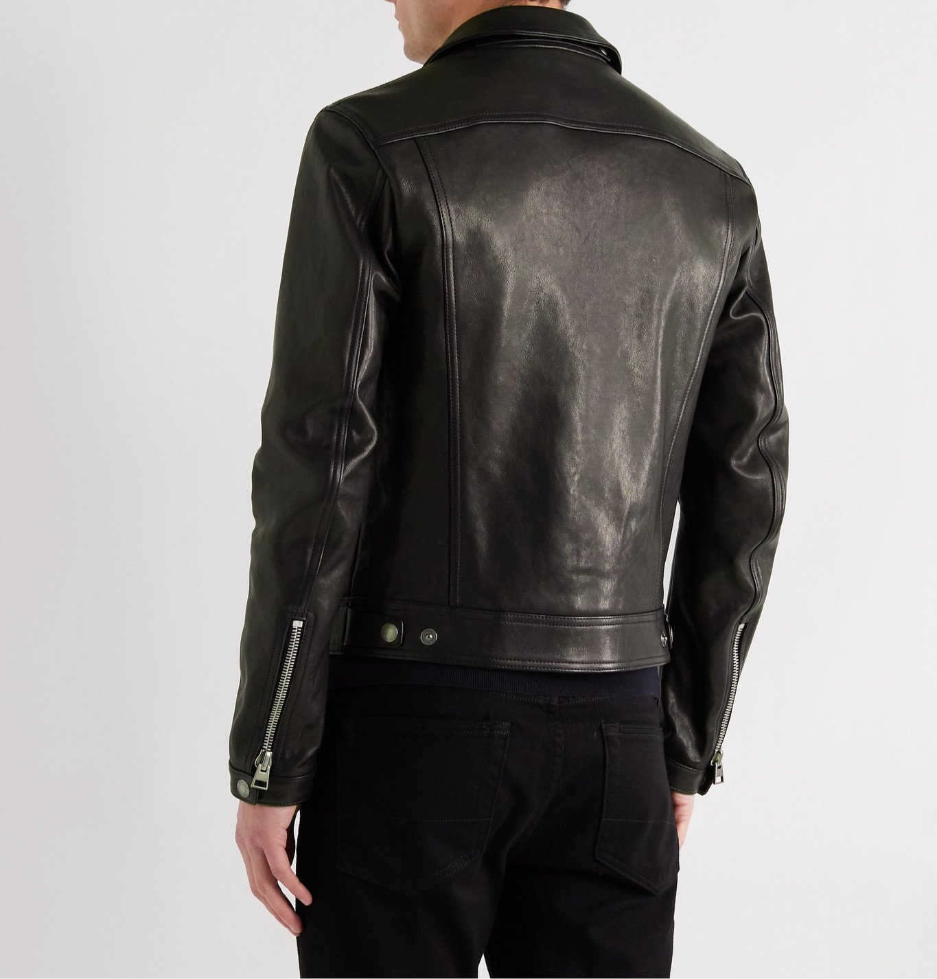 TOM FORD - Leather Blouson Jacket - Black TOM FORD