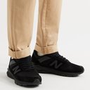 New Balance - M990v5 Rubber-Trimmed Suede and Mesh Sneakers - Black