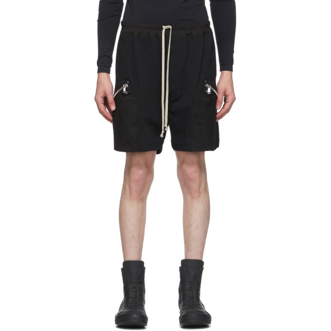Rick Owens Black Running Shorts Rick Owens 人気メーカー・ブランド Rick SHORTS RUNNING Owens ショートパンツ