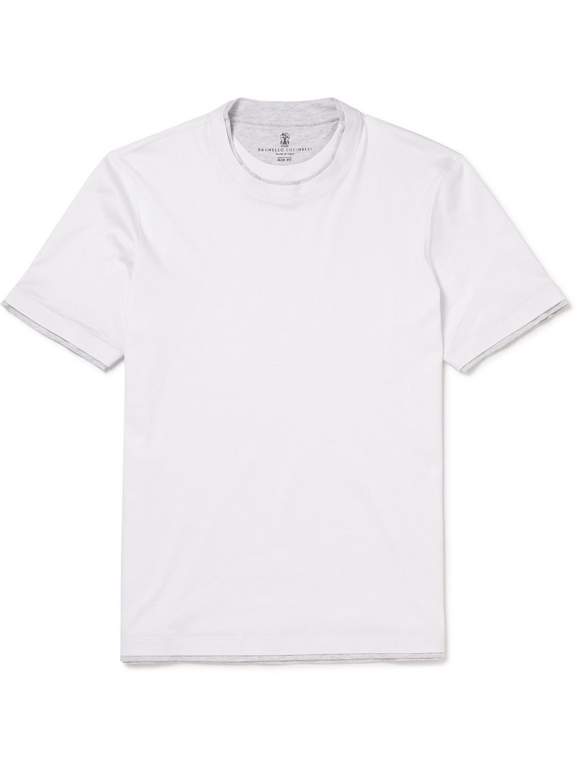 Brunello Cucinelli - Layered Cotton-Jersey T-Shirt - White Brunello ...