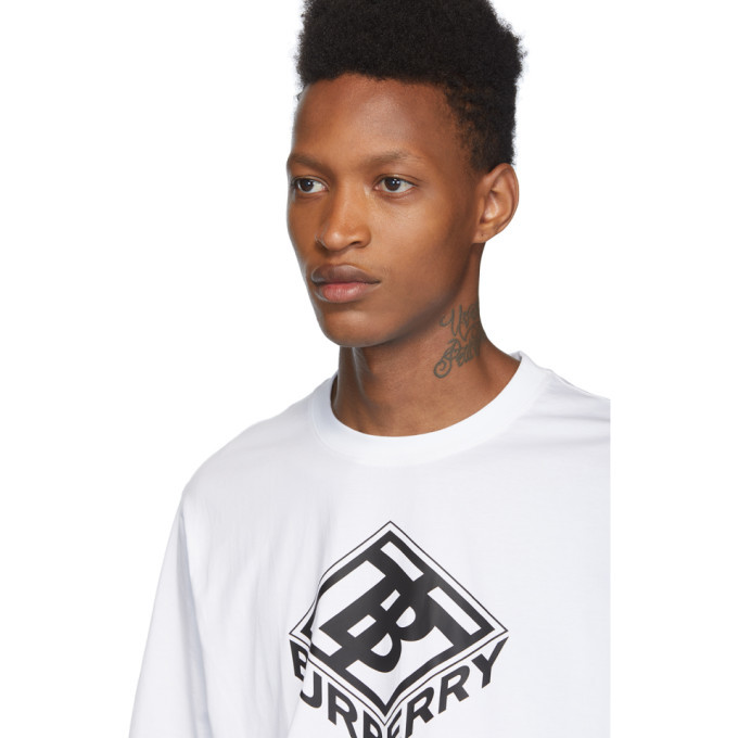 Burberry White Logo Ellison T-Shirt Burberry