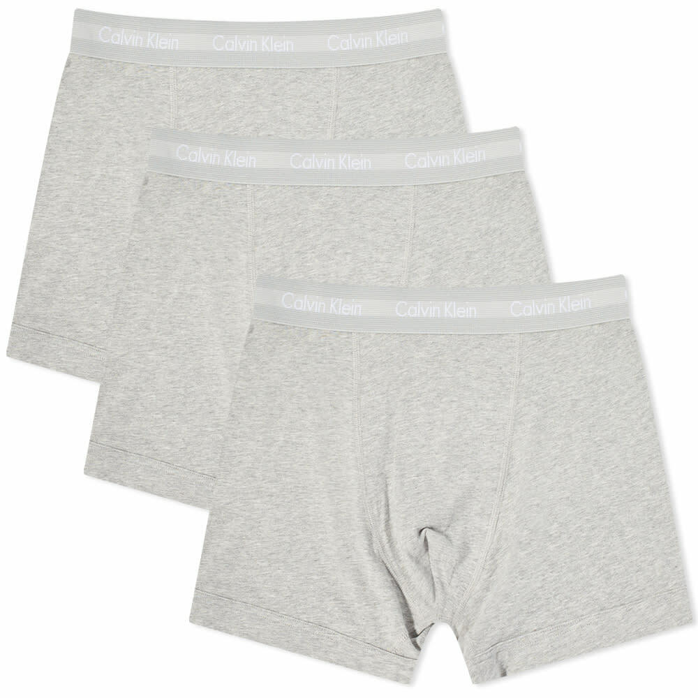 Calvin Klein Men's Cotton Stretch Trunk - 3 Pack in Grey Heather Calvin ...