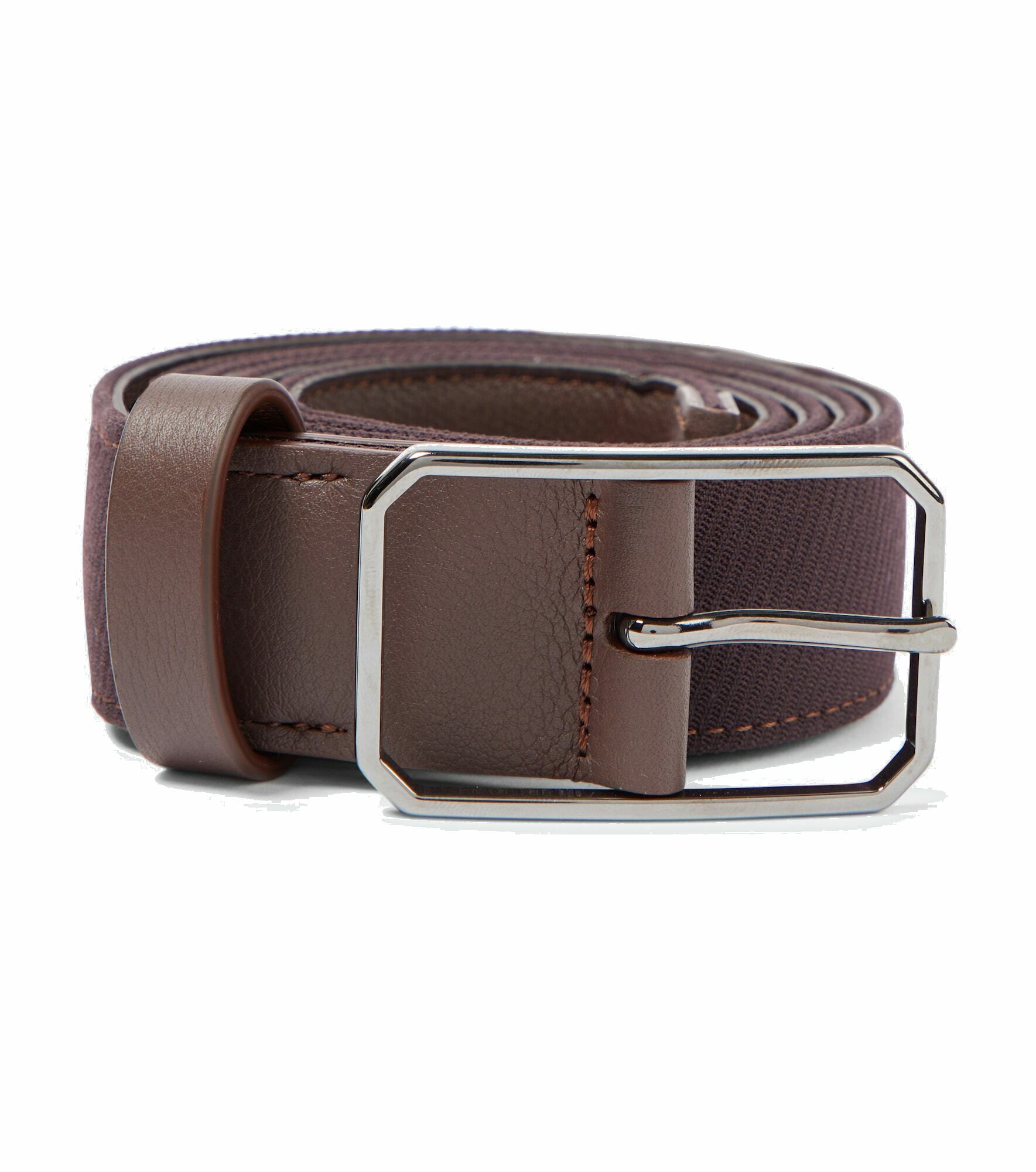 Loro Piana - Tailor leather and wool belt Loro Piana