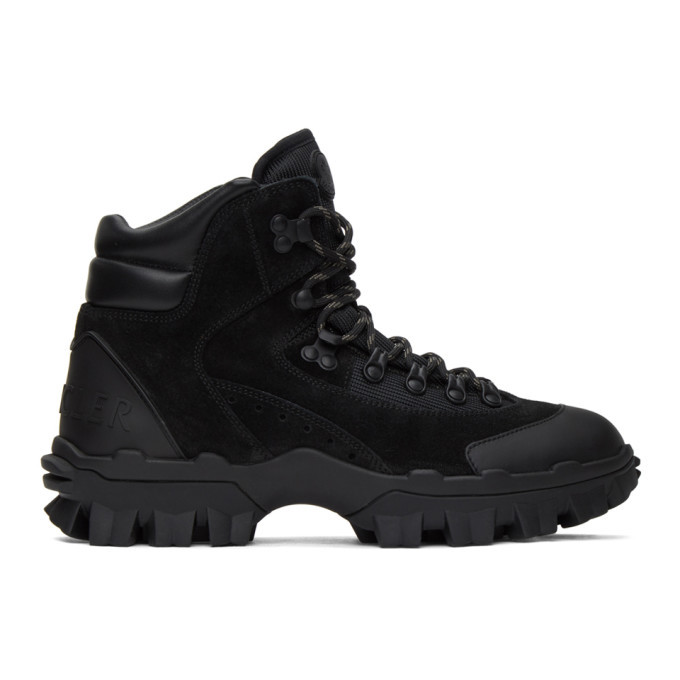 Moncler Black Herlot Lace-Up Boots Moncler