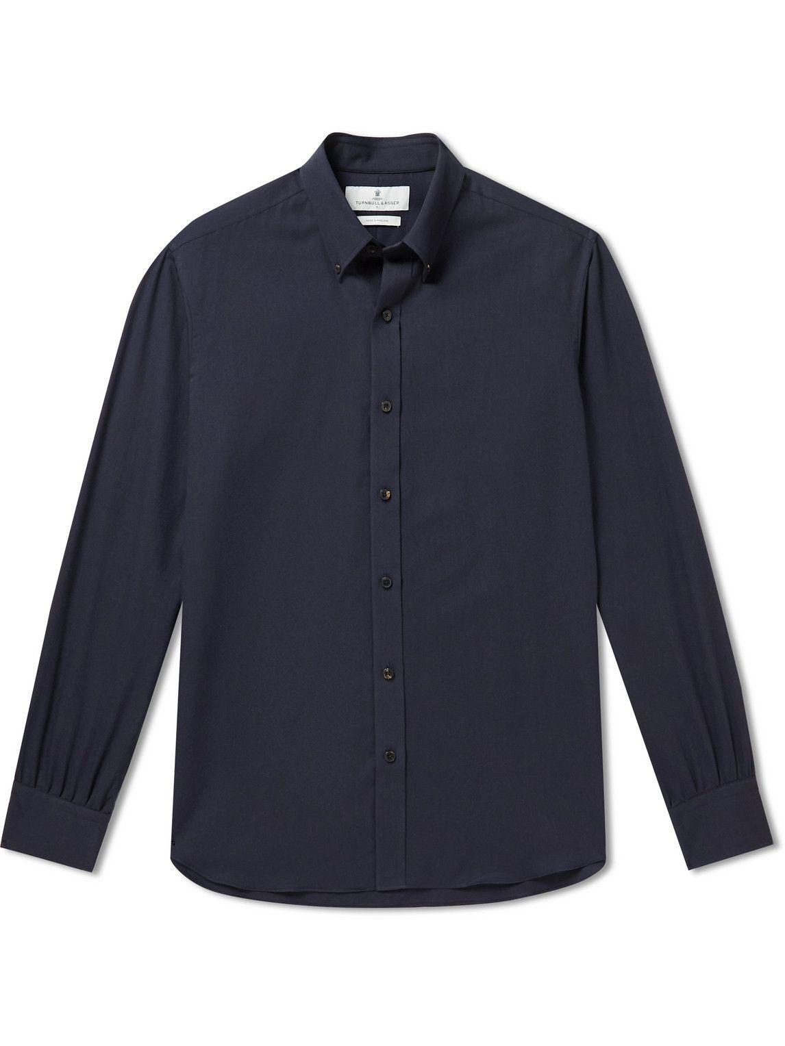 Turnbull & Asser - Button-Down Collar Cotton and Wool-Blend Twill Shirt ...
