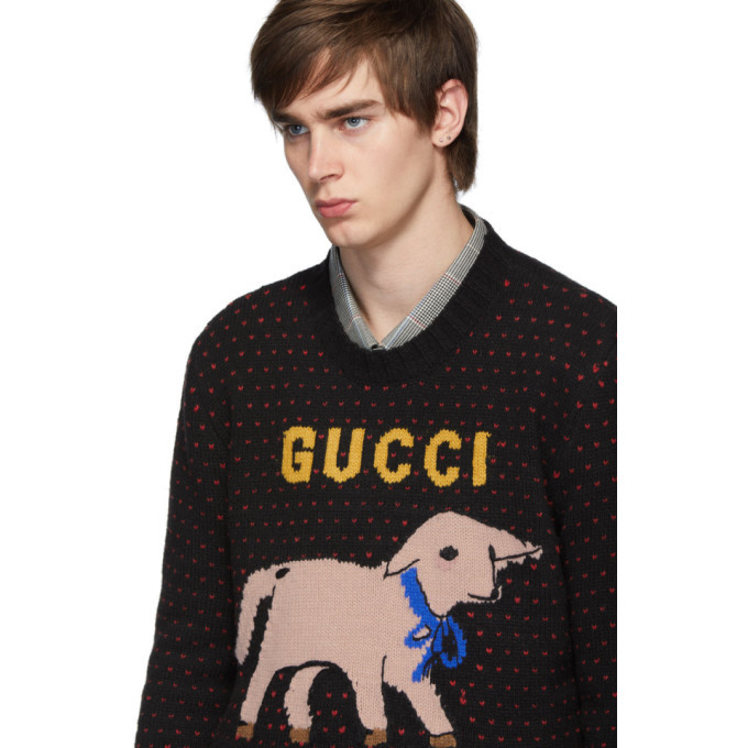 Gucci Black Wool Lamb Sweater Gucci