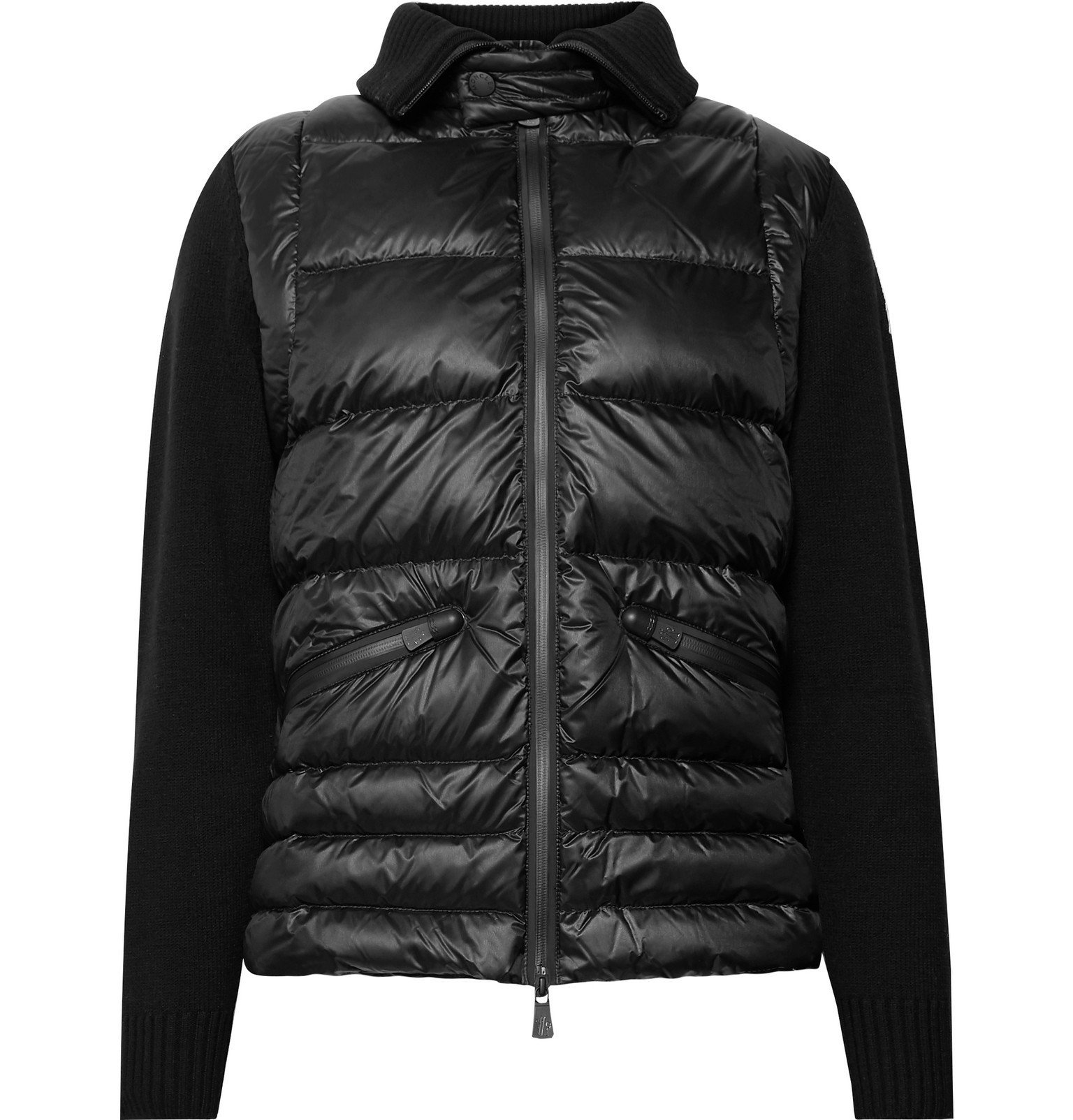Moncler Grenoble - Wool-Blend and Quilted Shell Down Ski Jacket - Black ...
