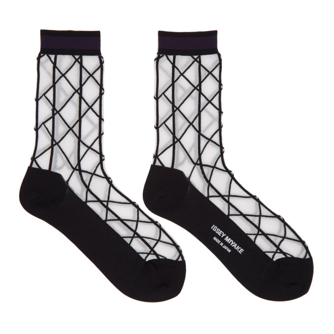 ISSEY MIYAKE Issey Miyake Mid Calf Crew Sneaker Socks Rare Stripe 