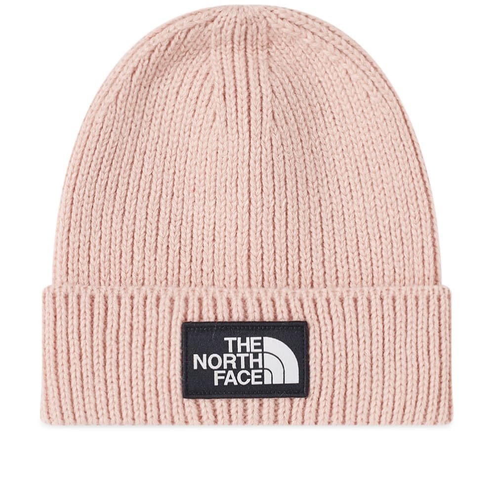 the north face logo box cuffed beanie