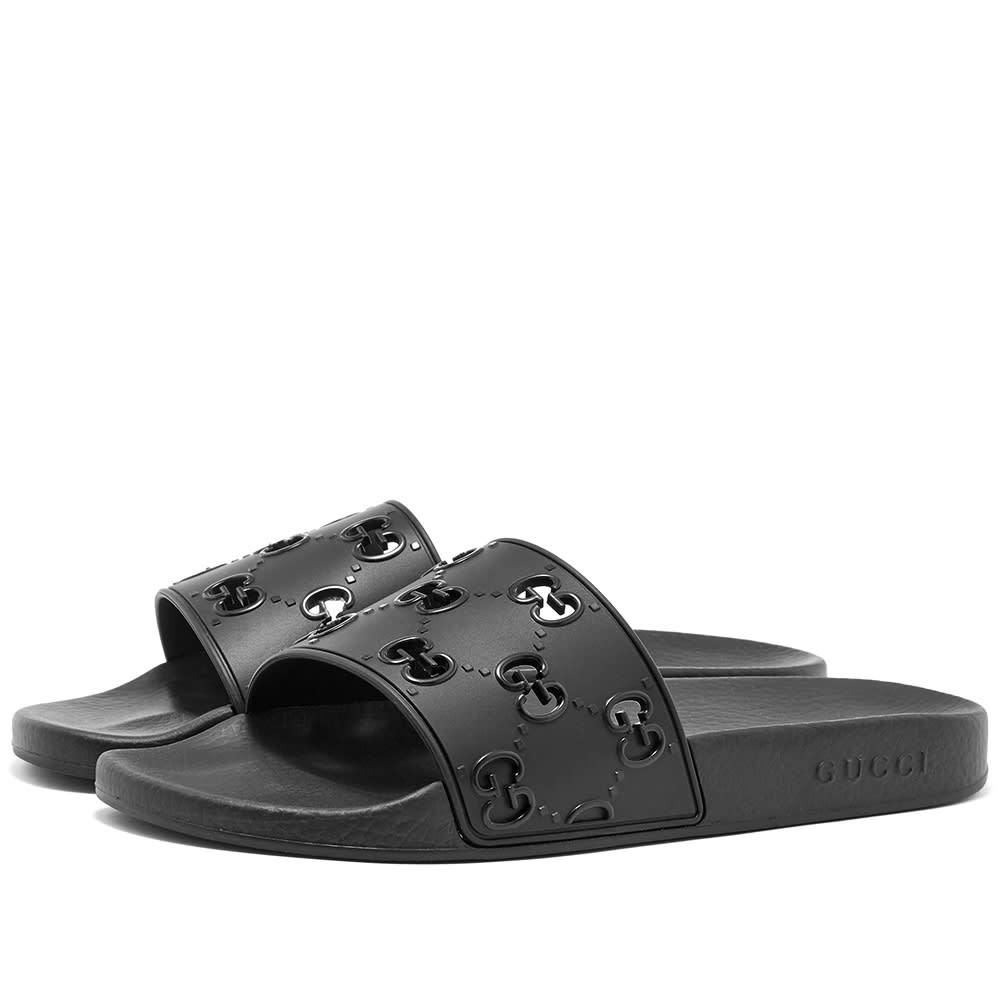 gucci pursuit gg slide sandals