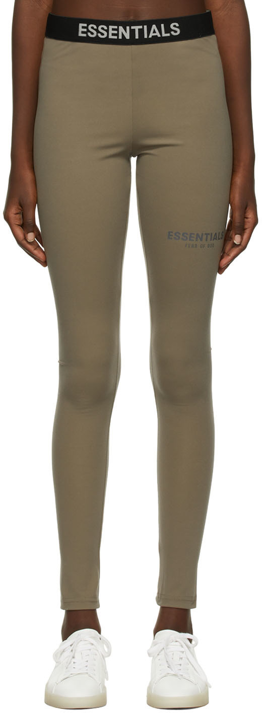 Essentials Taupe Thermal Waffle Logo 