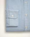 Brooks Brothers Men's Traditional Fit American-Made Oxford Cloth Button-Down Stripe Dress Shirt | Blue