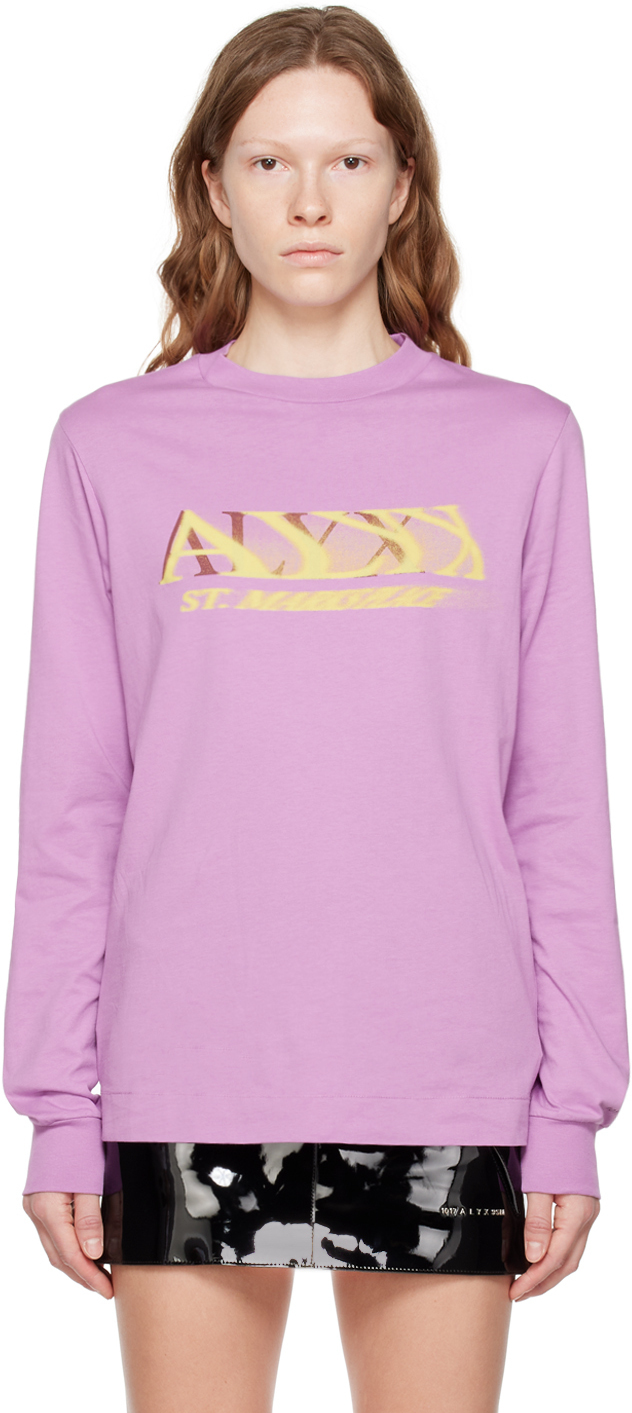Photo: 1017 ALYX 9SM Purple Graphic Long Sleeve T-Shirt
