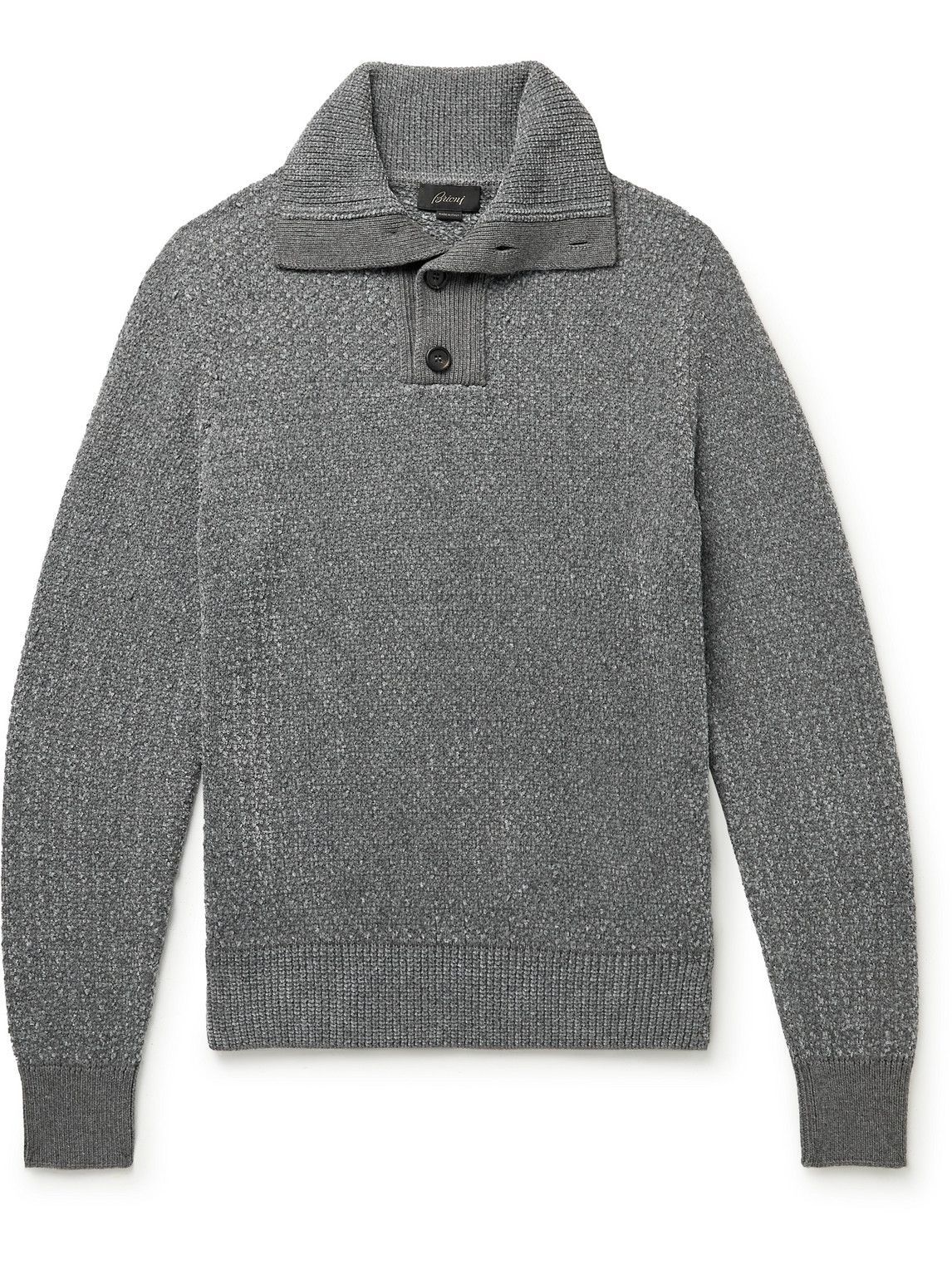 Brioni - Silk, Wool and Cashmere-Blend Sweater - Gray Brioni