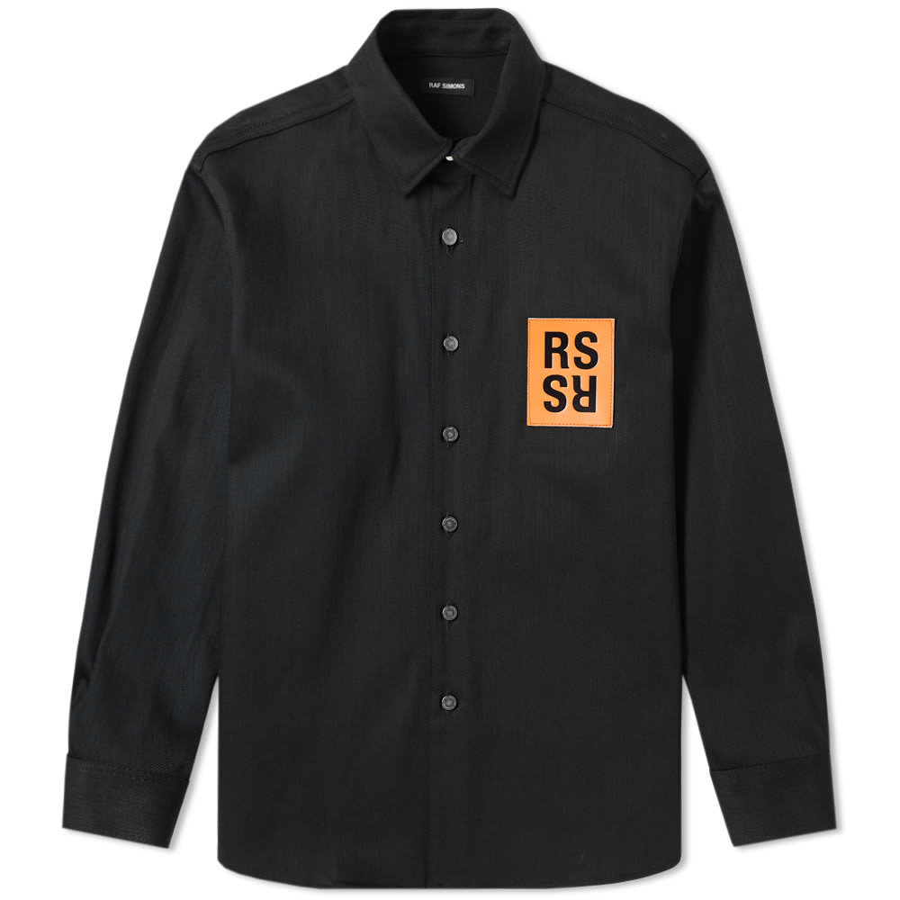 Raf Simons Patch Denim Shirt Black Raf Simons