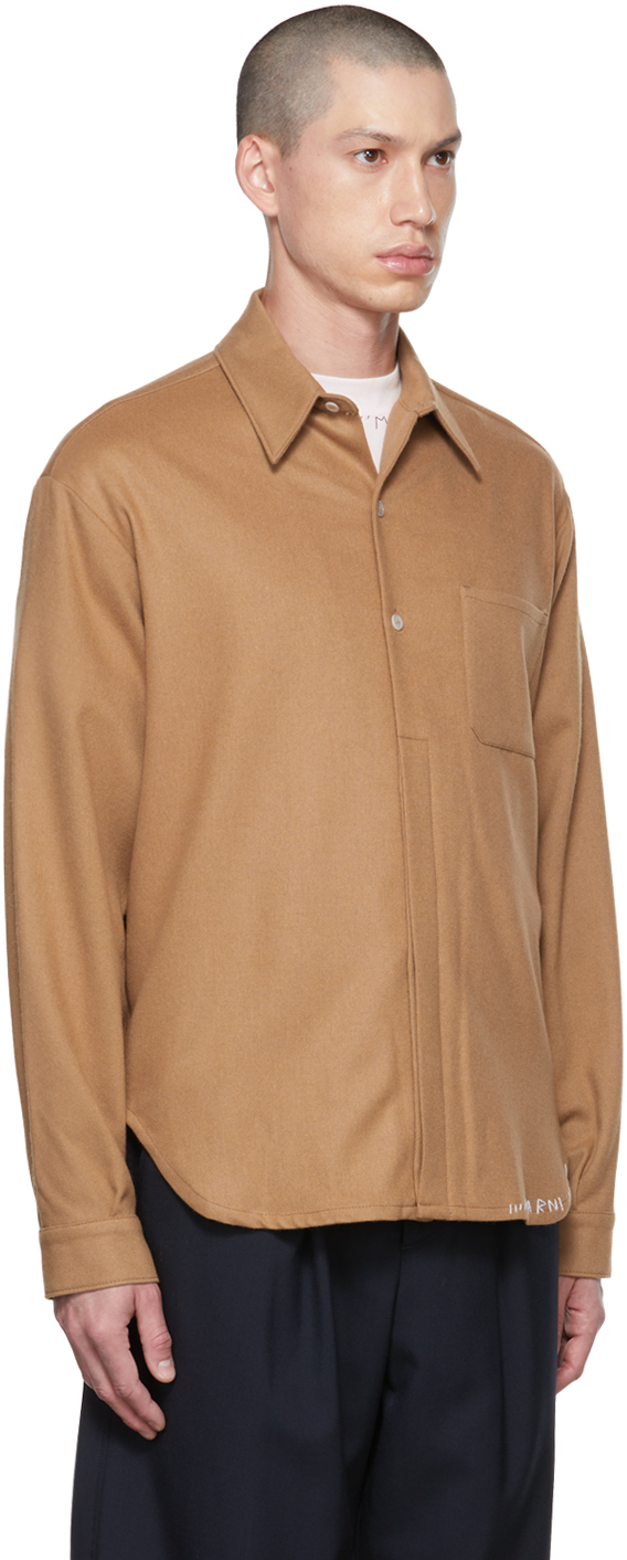 Marni Brown Felted Shirt Marni