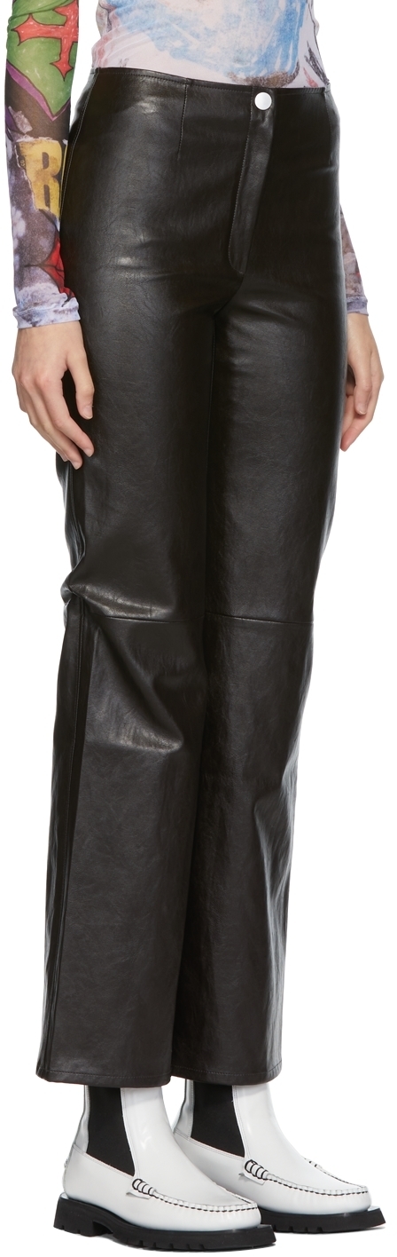 Our Legacy Black Faux-Leather Biker 