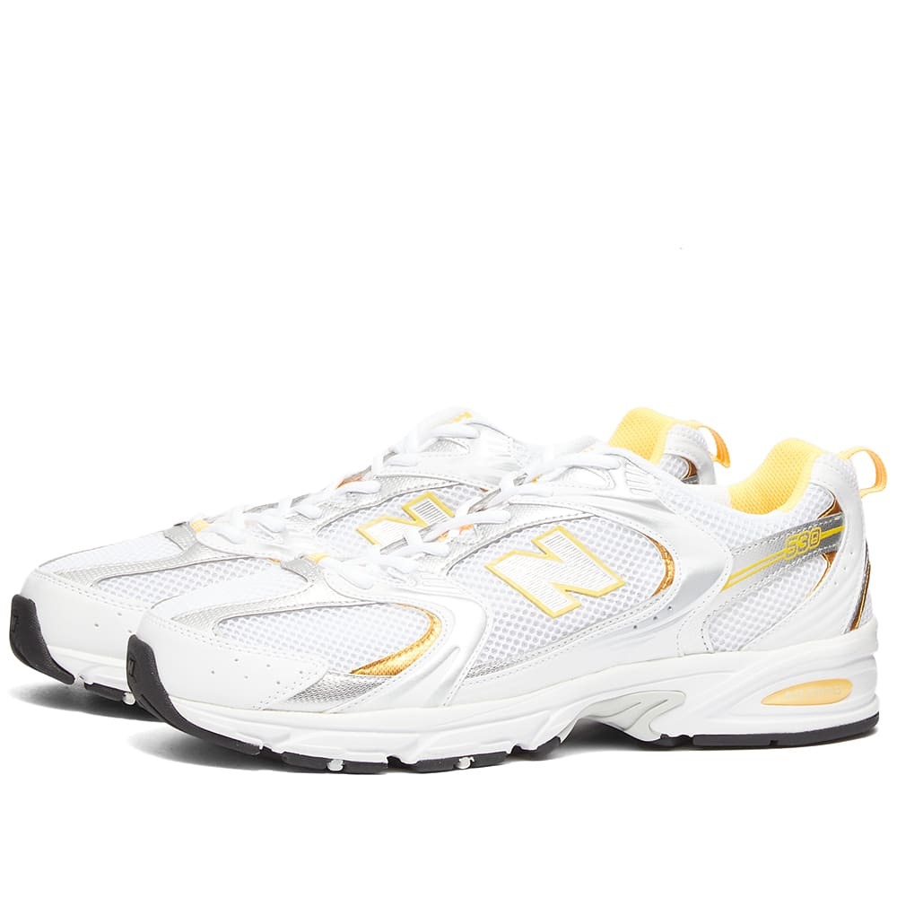 Photo: New Balance MR530PUT Sneakers in White/Yellow