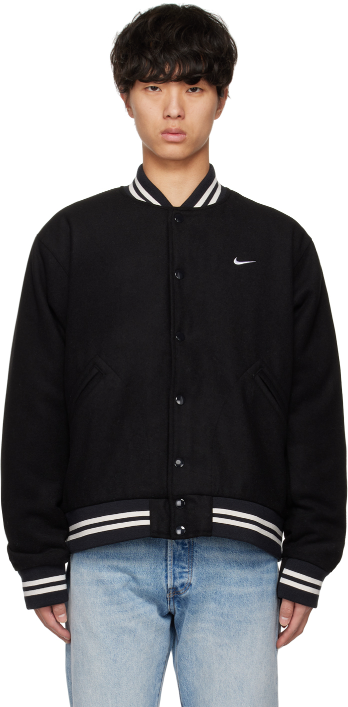 Nike Black Sportswear Authentics Varsity Jacket Nike