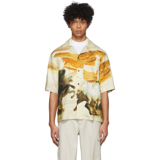 White Simon Short Sleeve Shirt Acne Studios
