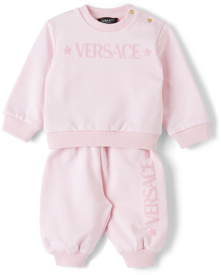 Versace Baby Pink Branded Tracksuit Set Versace