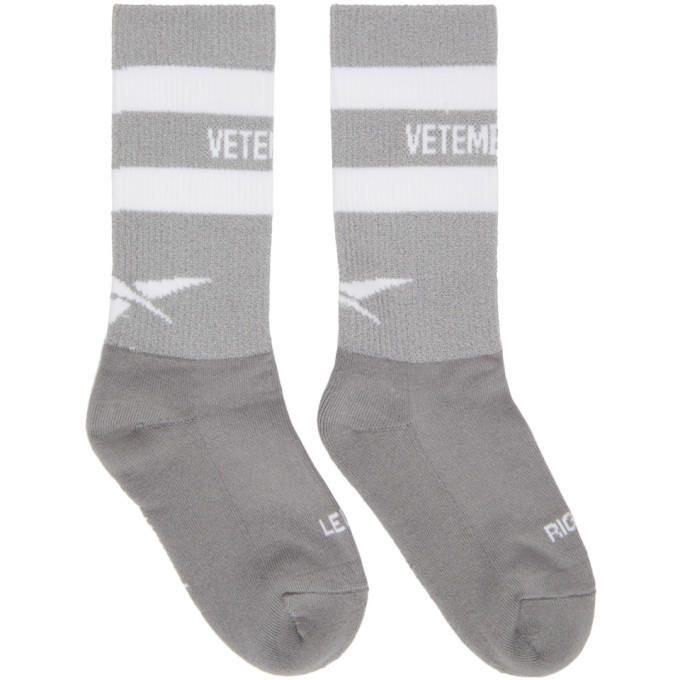 Grey Reebok Edition Reflective Socks 