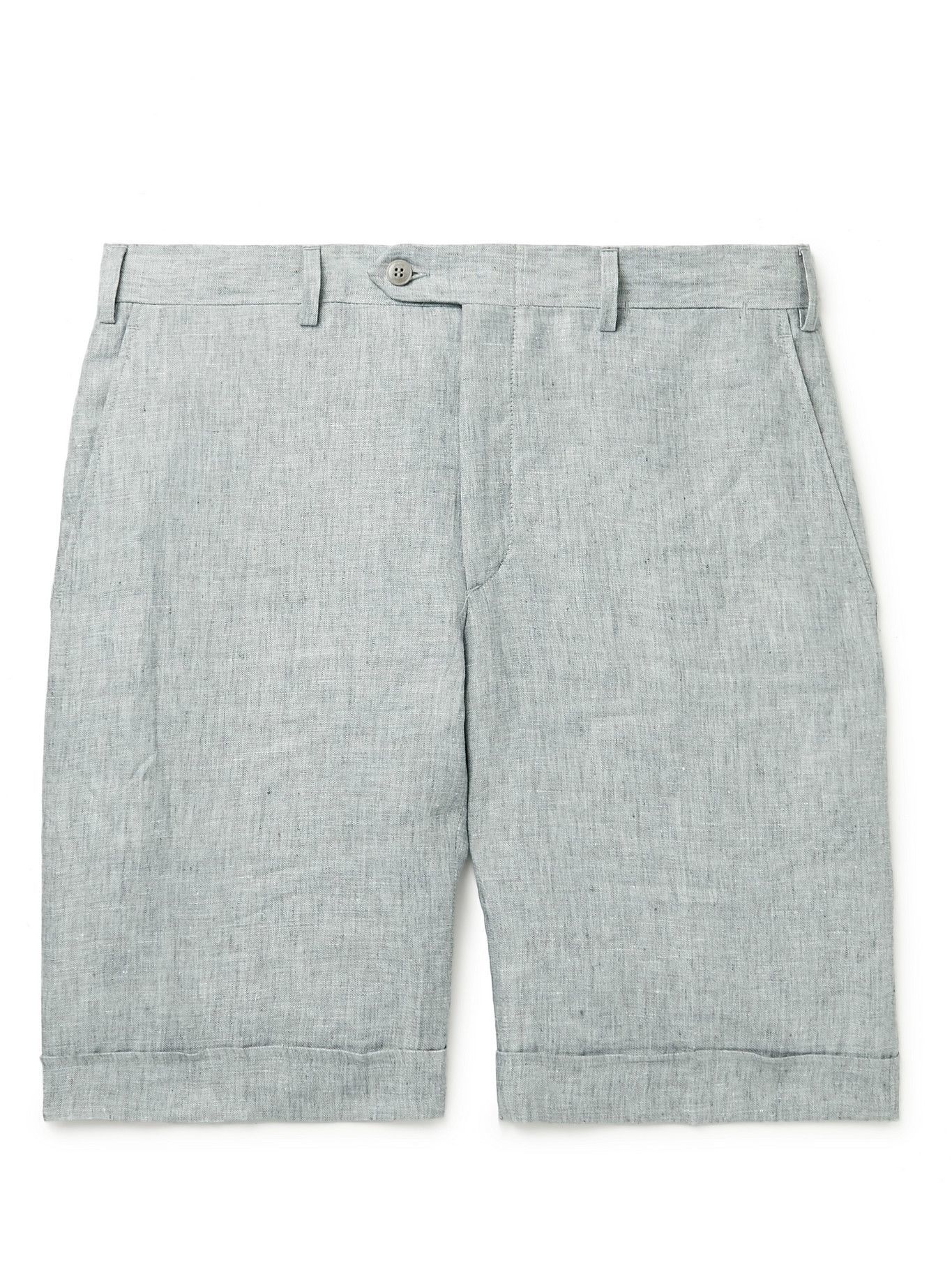 Brioni - Tropical Slim-Fit Slub Linen Shorts - Gray Brioni