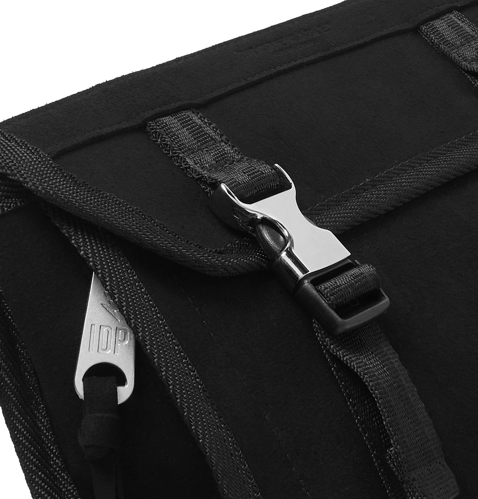 Indispensable Faux Suede Messenger Bag Black Indispensable