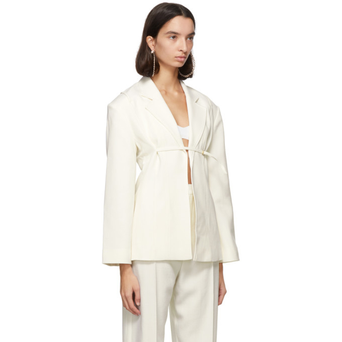 Jacquemus Off-White La Veste Sauge Blazer Jacquemus