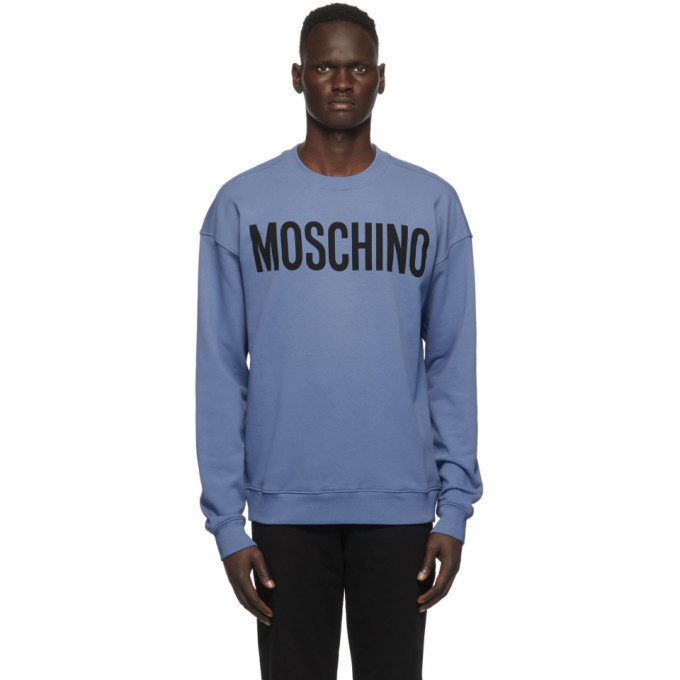 Moschino Blue Logo Sweatshirt Moschino