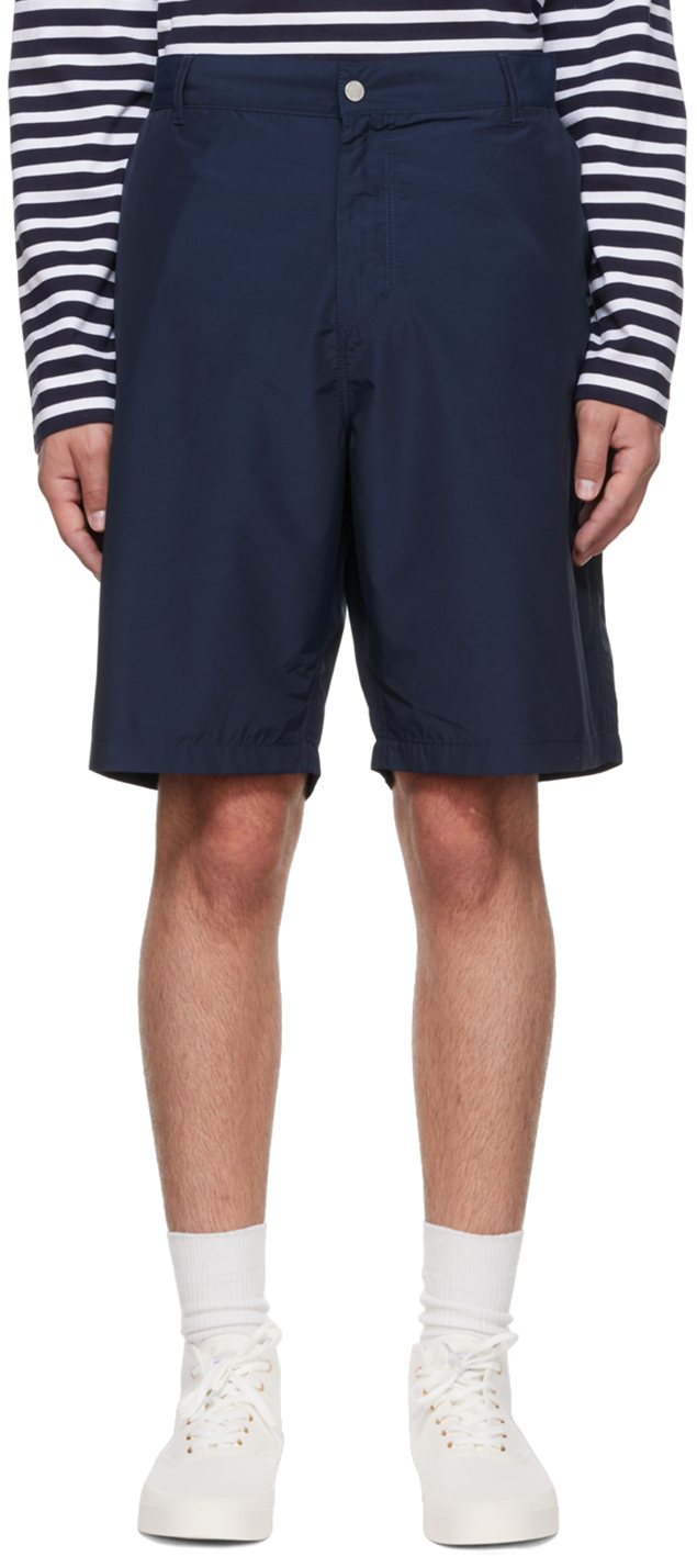 Navy Nylon Shorts Maison Kitsune