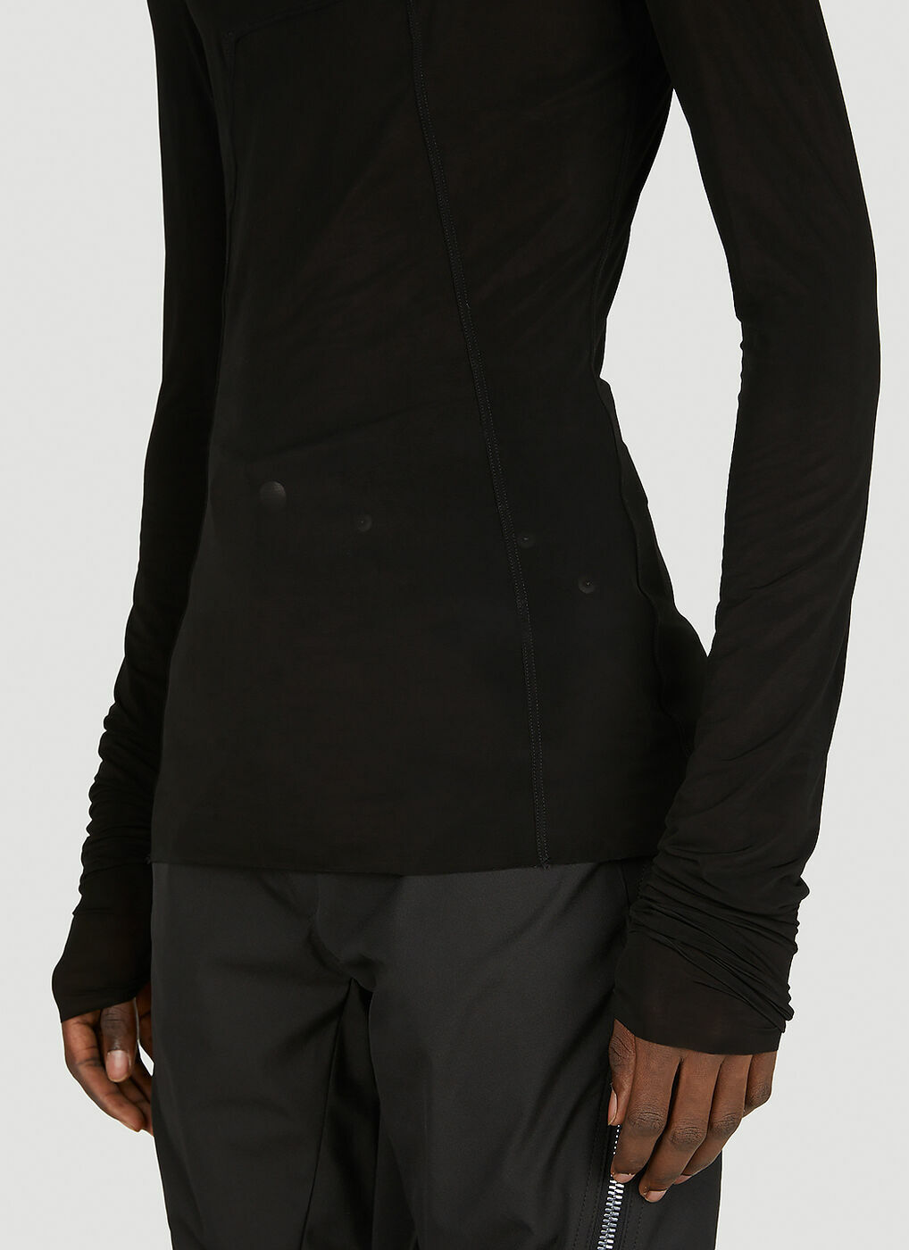 Rick Owens - Long-sleeve Top In Black Rick Owens