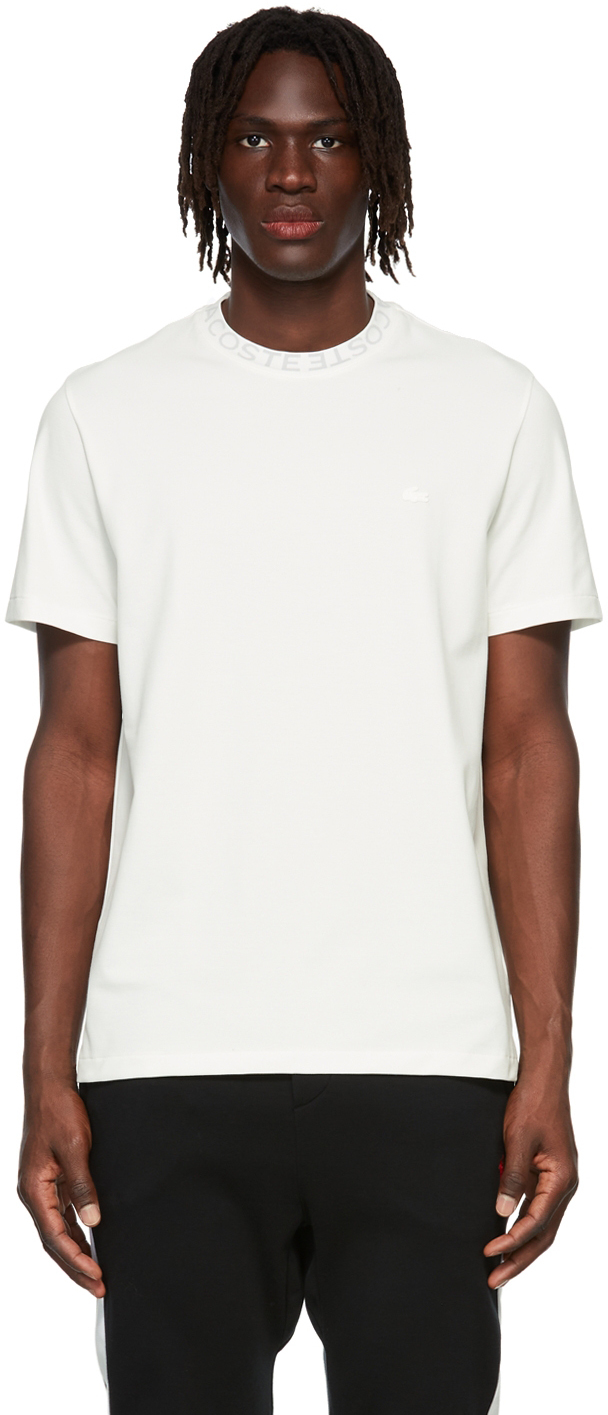 Lacoste White Logo Collar T-Shirt Lacoste